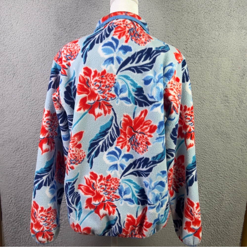 Patagonia Synchilla Sweater Womens Medium Multi Floral Snap T Fleece Pullover - Picture 3 of 14